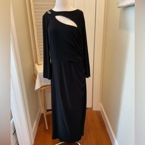 Betsy & Adam Dress Cocktail Black Size 14W